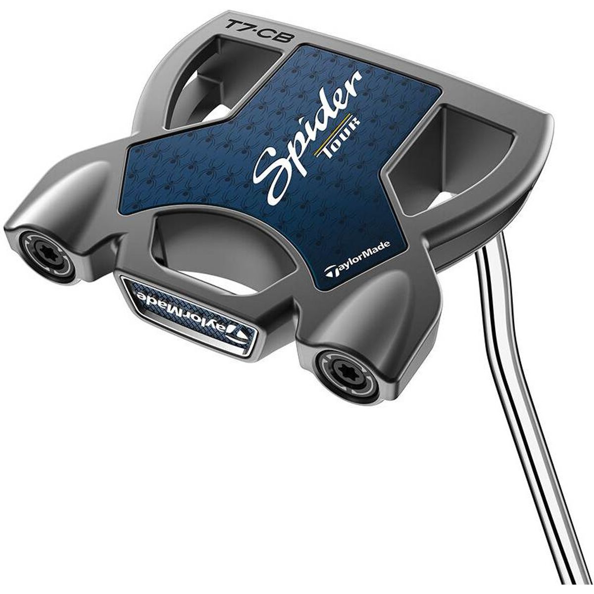 Taylormade Spider Tour S Double Bend Neck Putter - Børstet Stål - Venstre - Str. 38" - Taylormade Pistol GT 1.0 (2023) 1.0 Hvid/Sort