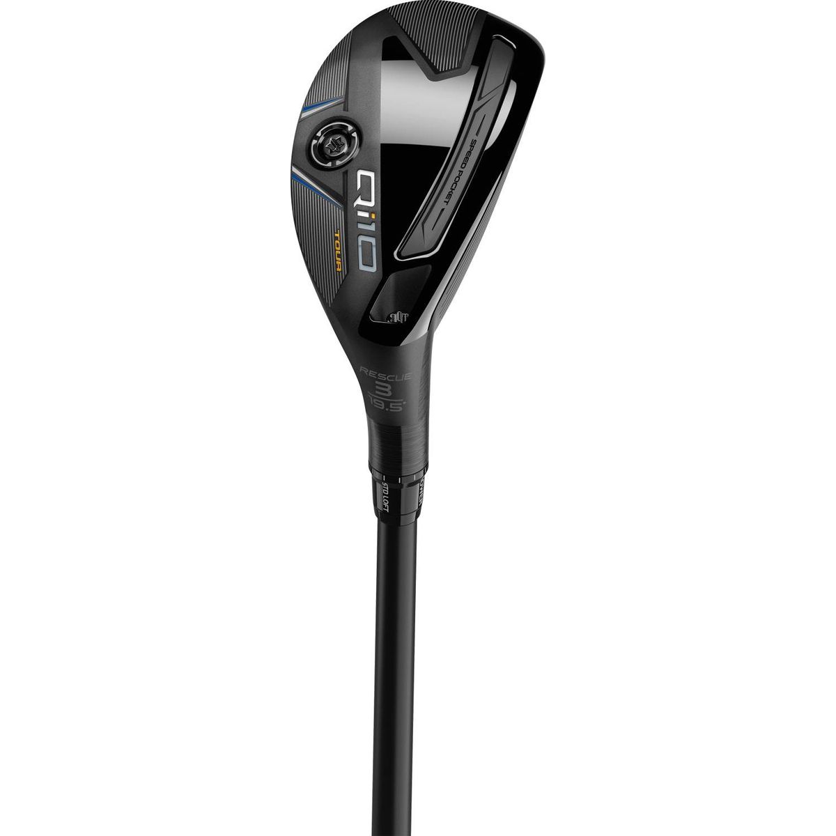 Taylormade Qi10 Tour Herre Hybridkølle - Sort/Blå - Venstre - 22.0° (4 Kølle) - Mitsubishi Chemical Tensei AV Limited Blue 75 Regular Grafit