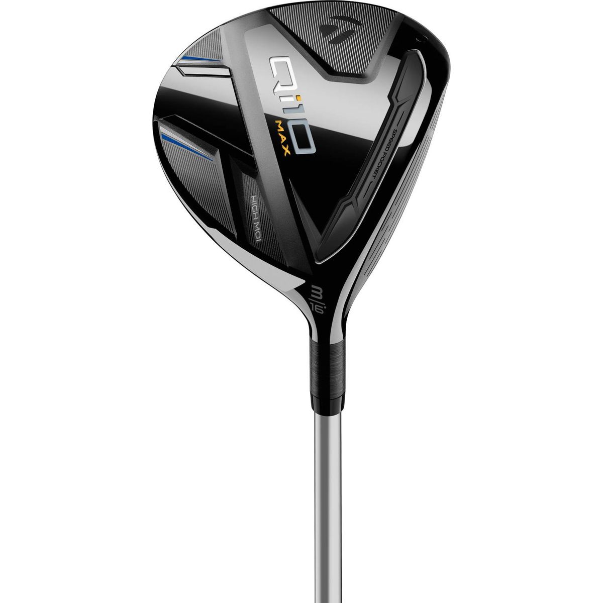 Taylormade Qi10 MAX Herre Fairwaykølle - Sort/Blå - Venstre - 22.0° (7 Kølle) - Fujikura Speeder NX TCS 50 Senior Grafit