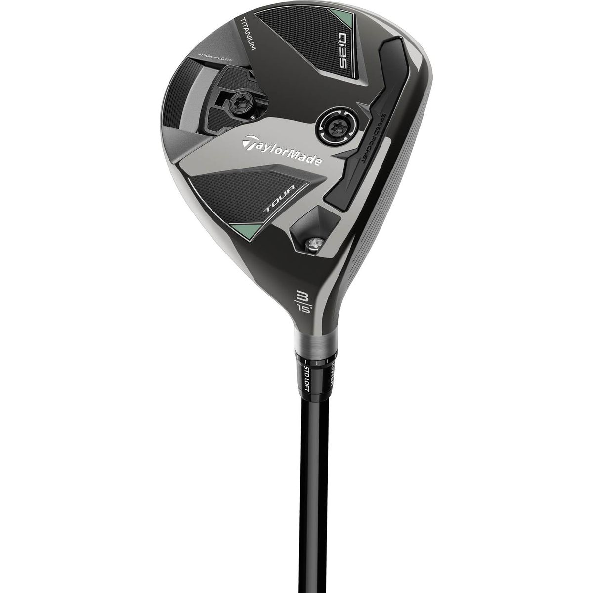 Taylormade Qi35 Tour Herre Fairwaykølle - Silver - Venstre - 15.0° (3 Kølle) - Mitsubishi Chemical Kai´li Blue Dark Waves FW 75 Regular Grafit