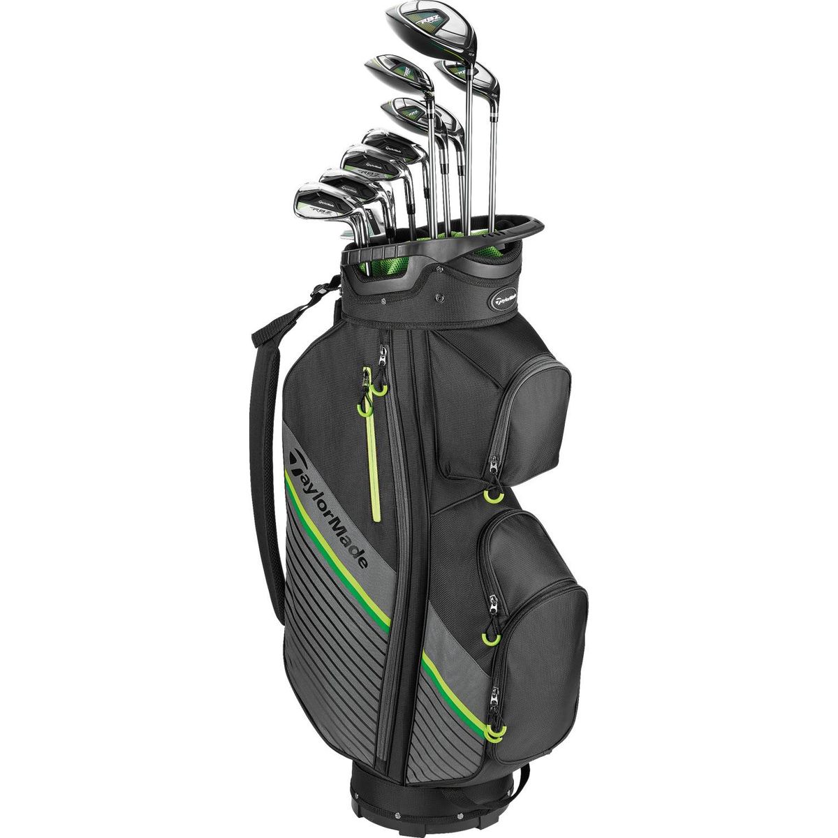 Taylormade RBZ SpeedLite Herre Golfsæt - Black/Green - Venstre - DR, 3FW, 4HY, 6-9, PW, SW, PUTTER - Taylormade RBZ SpeedLite Regular Grafit