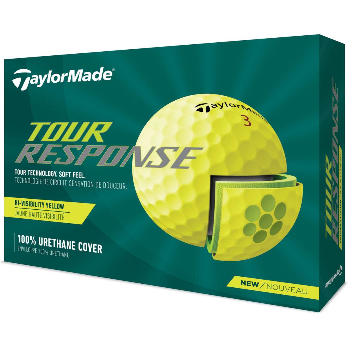 Taylormade Tour Response (2022) Logobolde - Gul