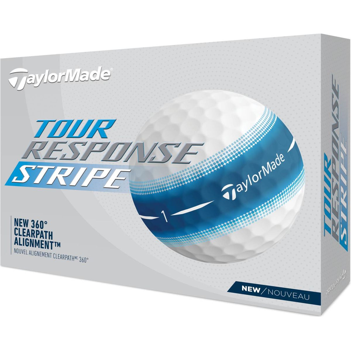 Taylormade Tour Response Stripe Golfbolde - Hvid/Blå