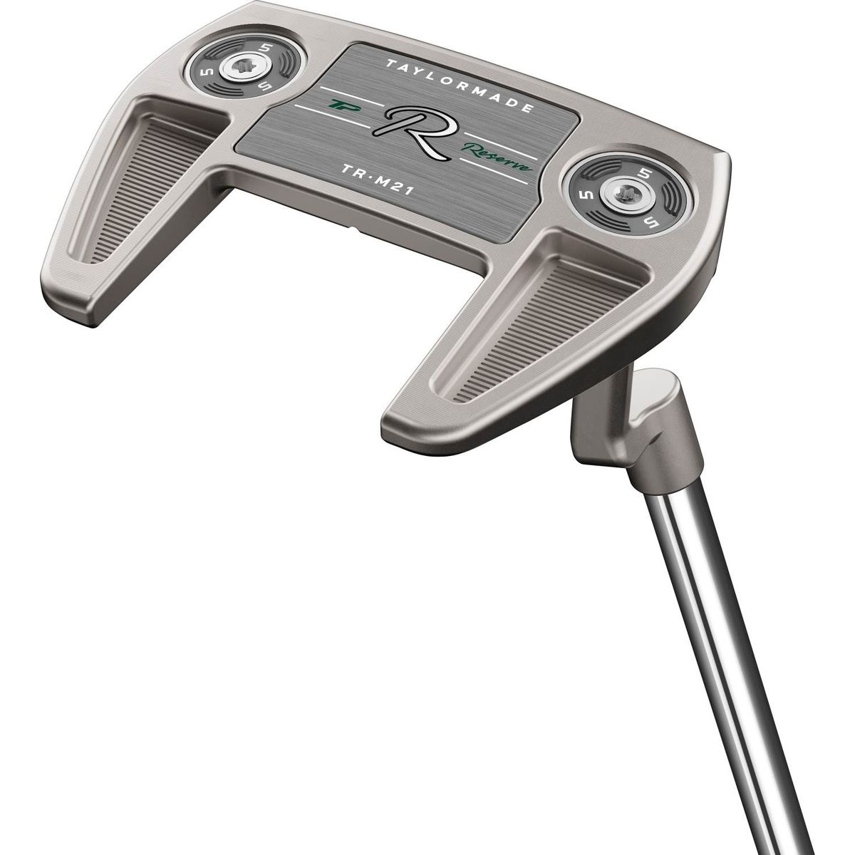 Taylormade TP Reserve M21 Plumber Neck Putter - Chrome - Venstre - Str. 34" - Taylormade Deep Etched (2023) Standard Sort/Grå