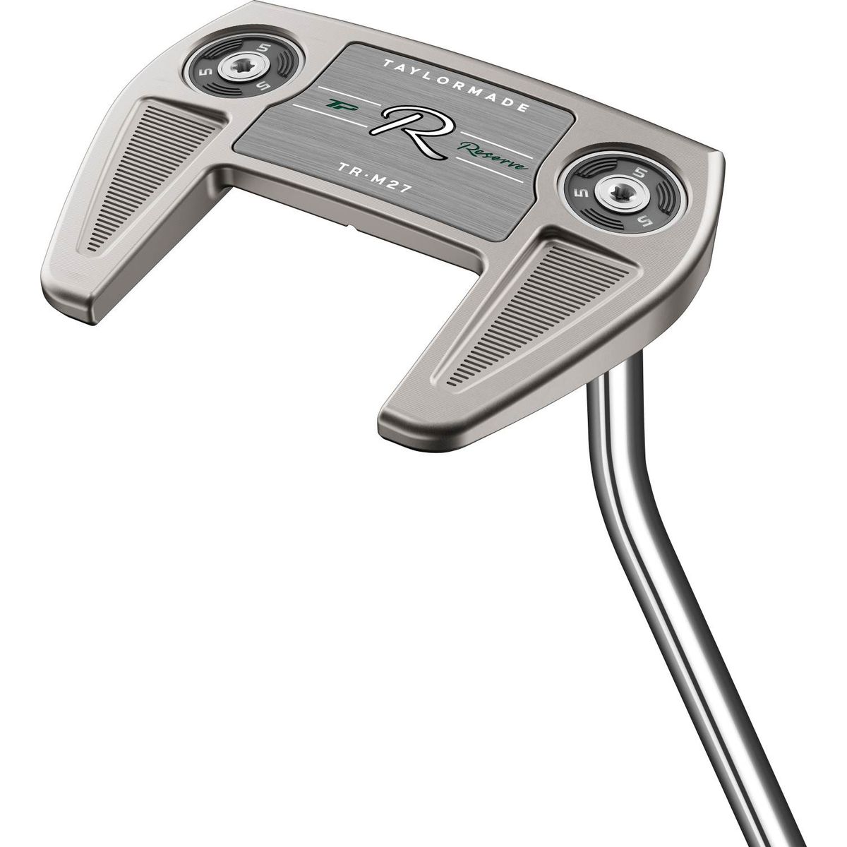 Taylormade TP Reserve M27 Single Bend Neck Putter - Chrome - Venstre - Str. 34" - Taylormade Deep Etched (2023) Standard Sort/Grå