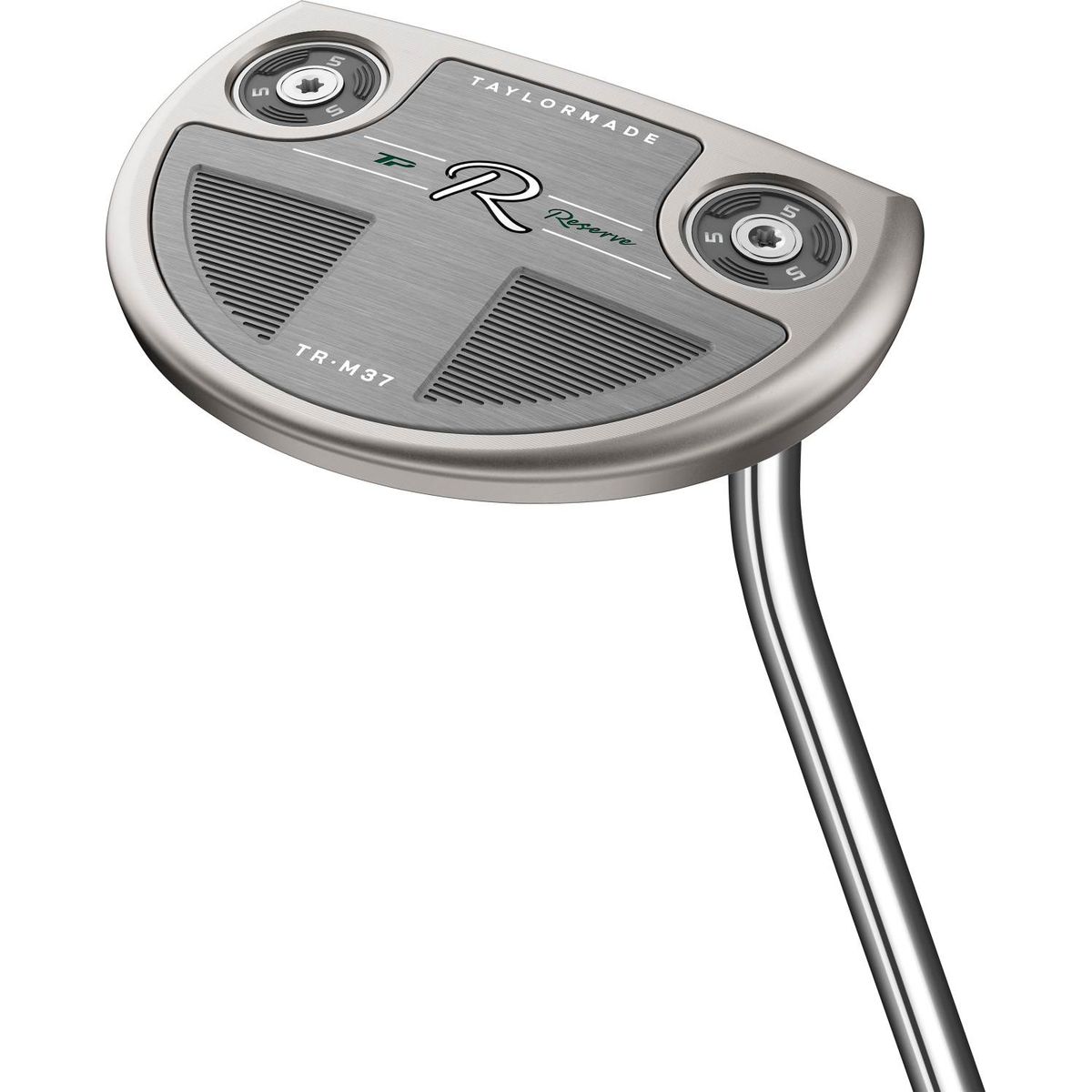 Taylormade TP Reserve M37 Single Bend Neck Putter - Chrome - Venstre - Str. 34" - Taylormade Deep Etched (2023) Standard Sort/Grå