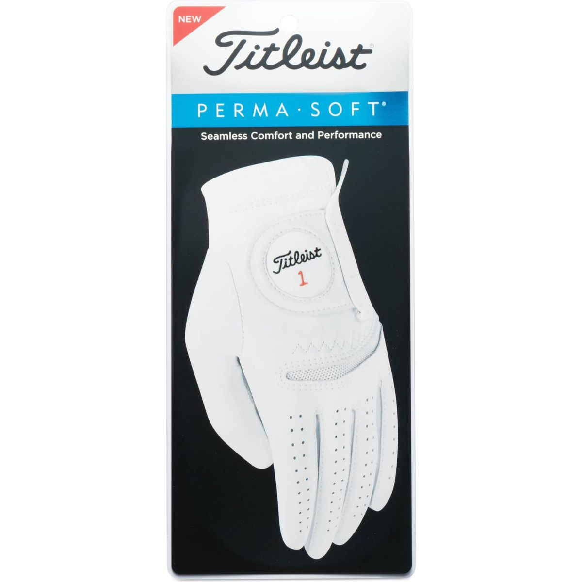 Titleist Perma Soft Læder Herre Golfhandske - Pearl - Højre - Str. L