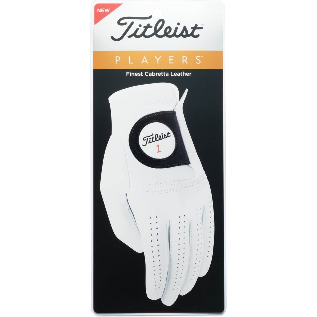 Titleist Players Cadet Læder Herre Golfhandske - Pearl - Venstre - Str. M / L