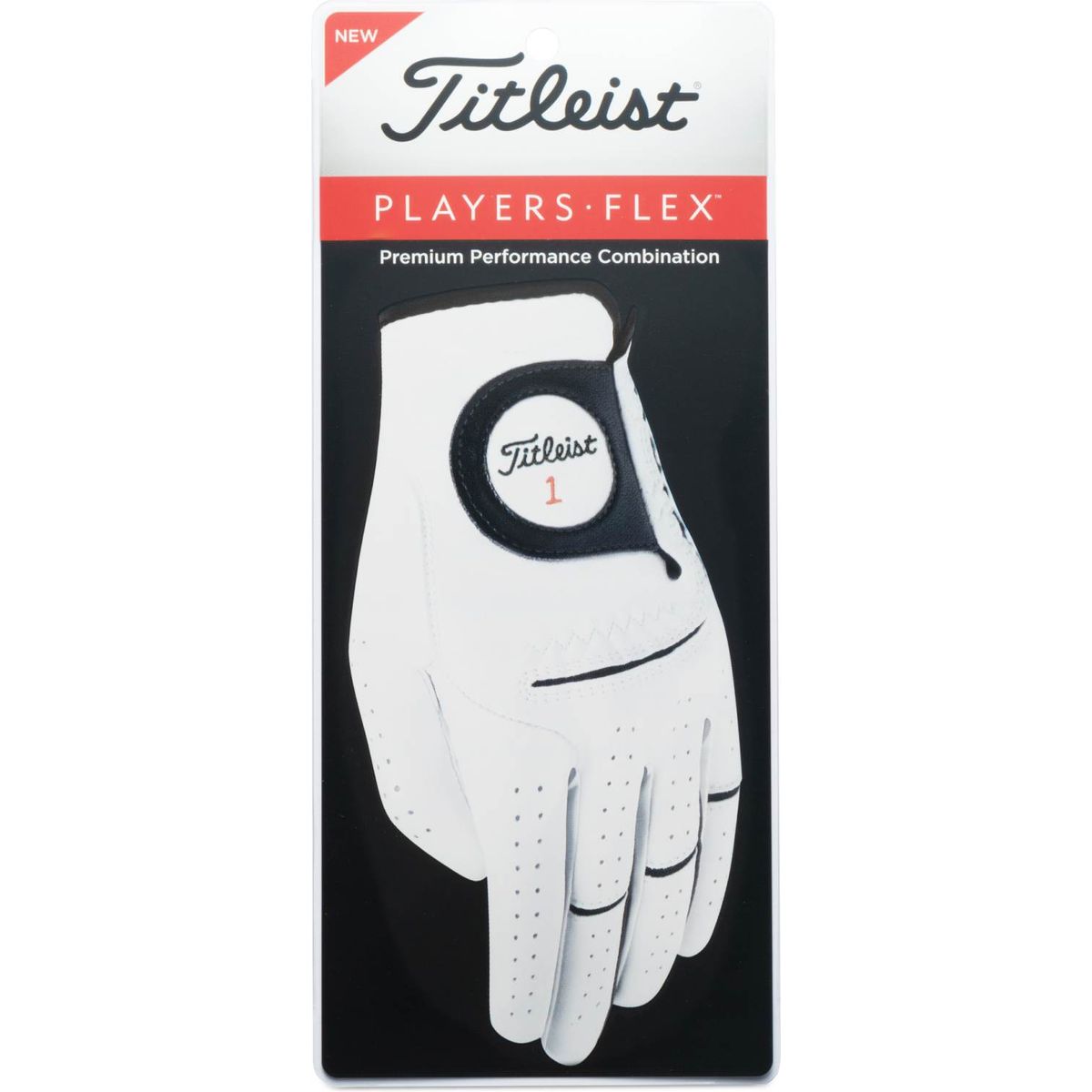 Titleist Players Flex Læder Herre Golfhandske - Pearl - Højre - Str. M / L