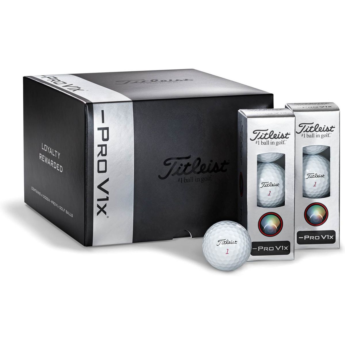 Titleist Pro V1x- Left Dash Loyalty Rewarded (2024) Golfbolde - Hvid