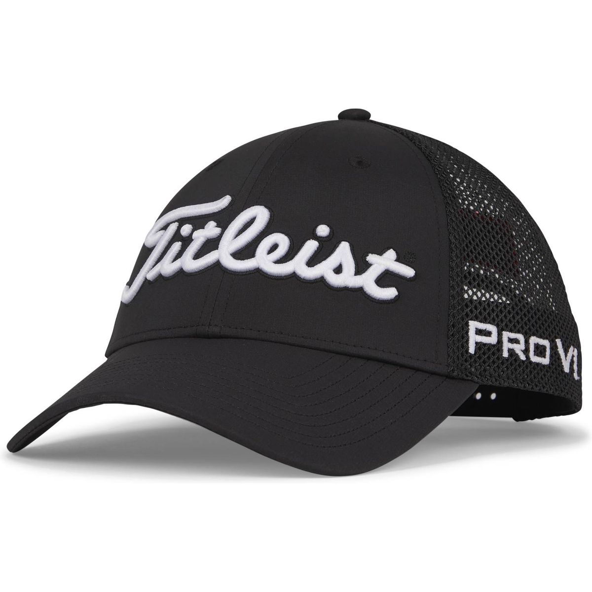 Titleist Tour Performance Mesh Kasket - Black/White - Str. Justerbar