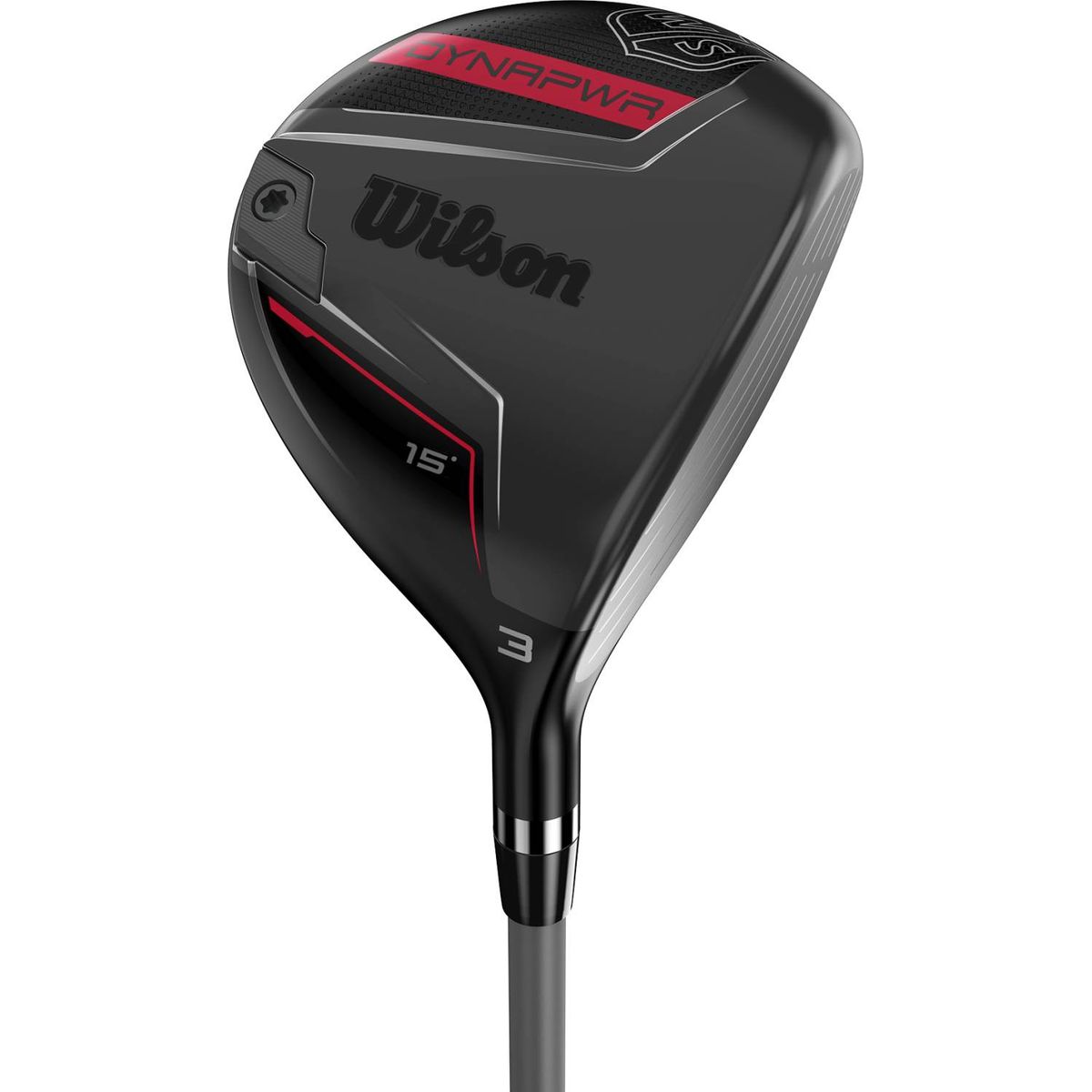 Wilson Staff DYNAPWR Herre Fairwaykølle - Sort - Venstre - 18.0° - True Temper Project X - HZRDUS Smoke Red RDX 65 Regular 5.5 Grafit