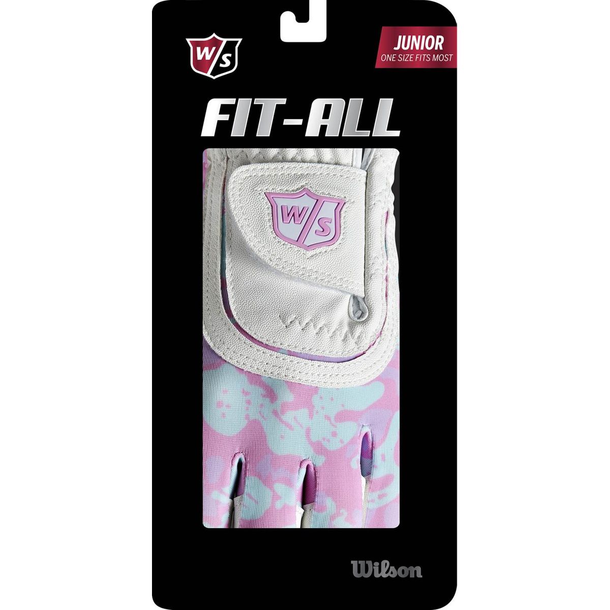 Wilson Staff Fit-All Syntetisk Junior Golfhandske - Purple/Blue/White - Venstre - Str. Onesize