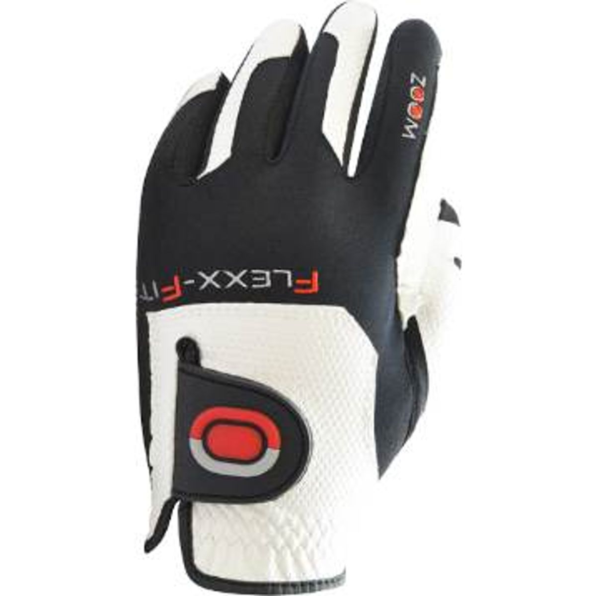 Zoom All Weather Syntetisk Junior Golfhandske - White/Black/Red - Venstre - Str. Onesize