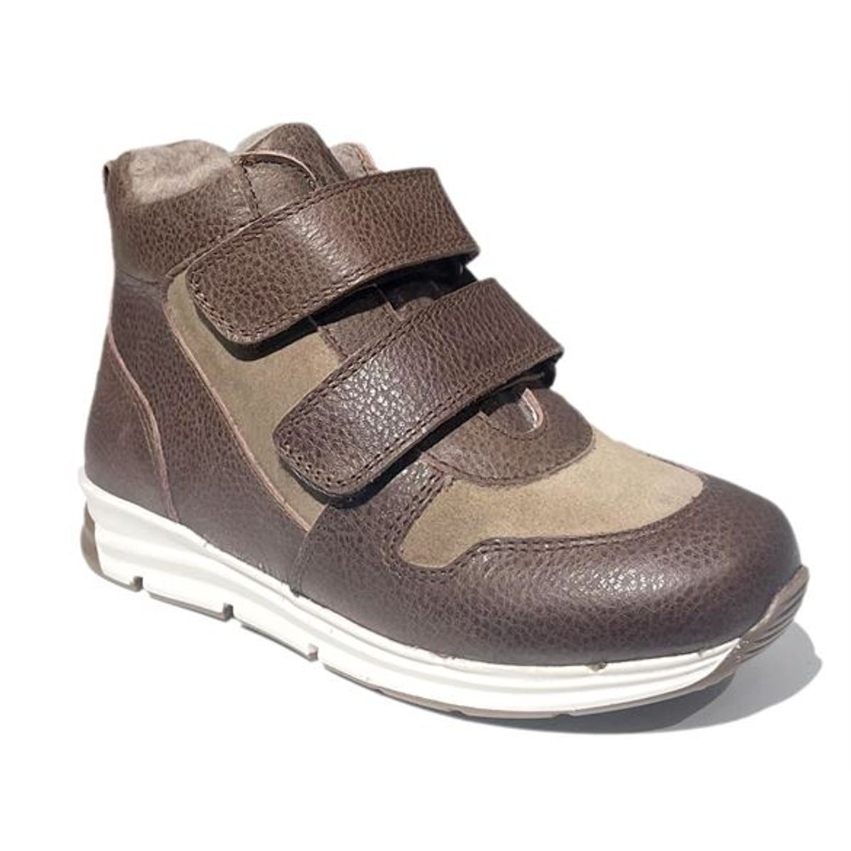 Arauto Rap sporty sneakers m. uldfor, mørkebrun/beige