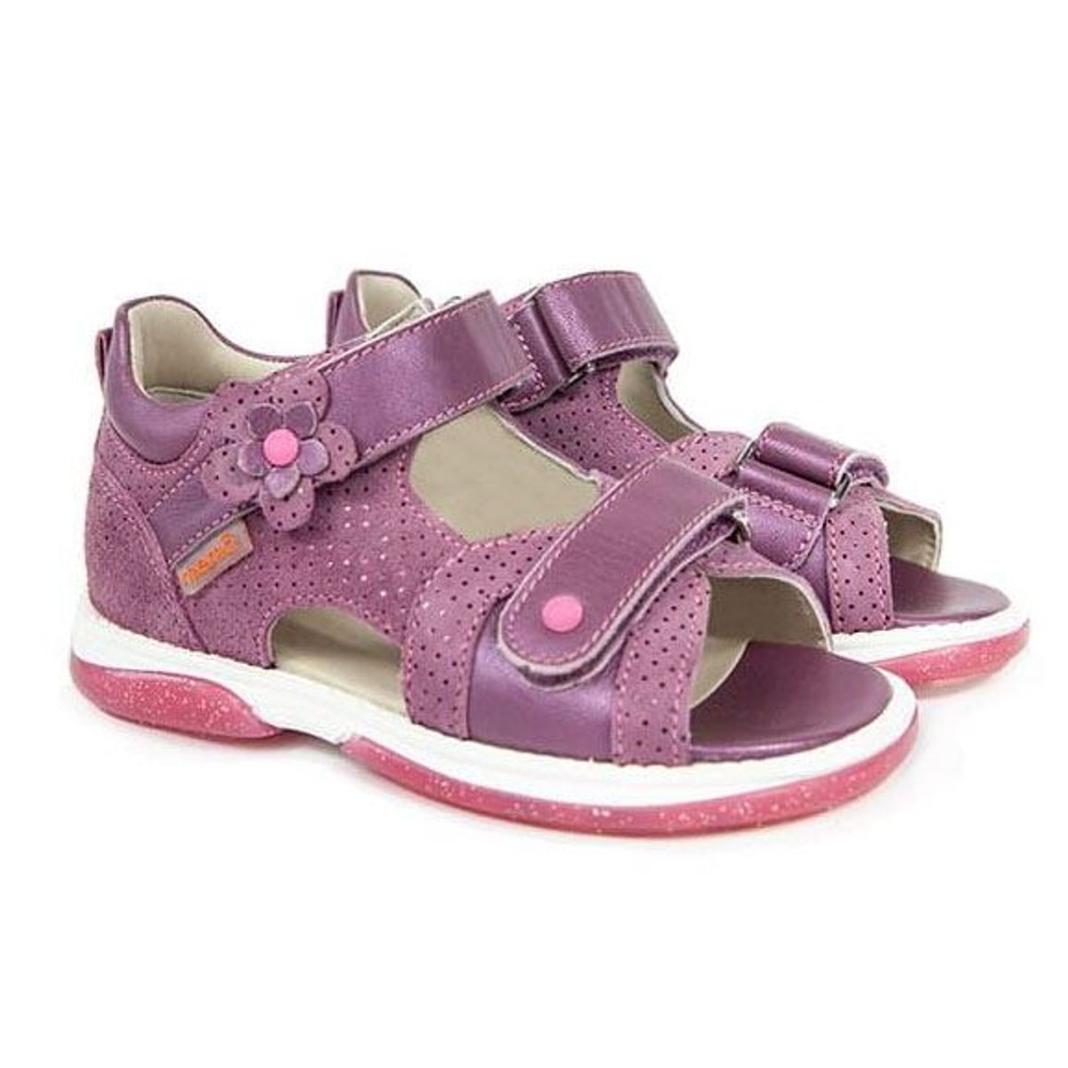 Memo Kristina sandal, dark pink - sandal med ekstra støtte