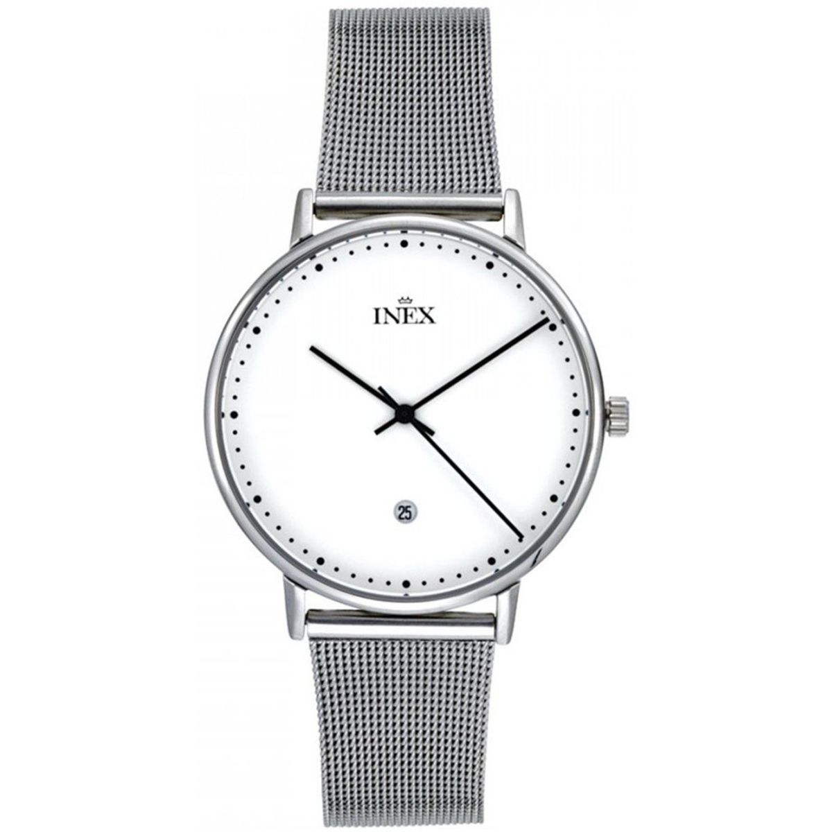 Mens White And Silver Ur Fra Inex A69468-1S0P