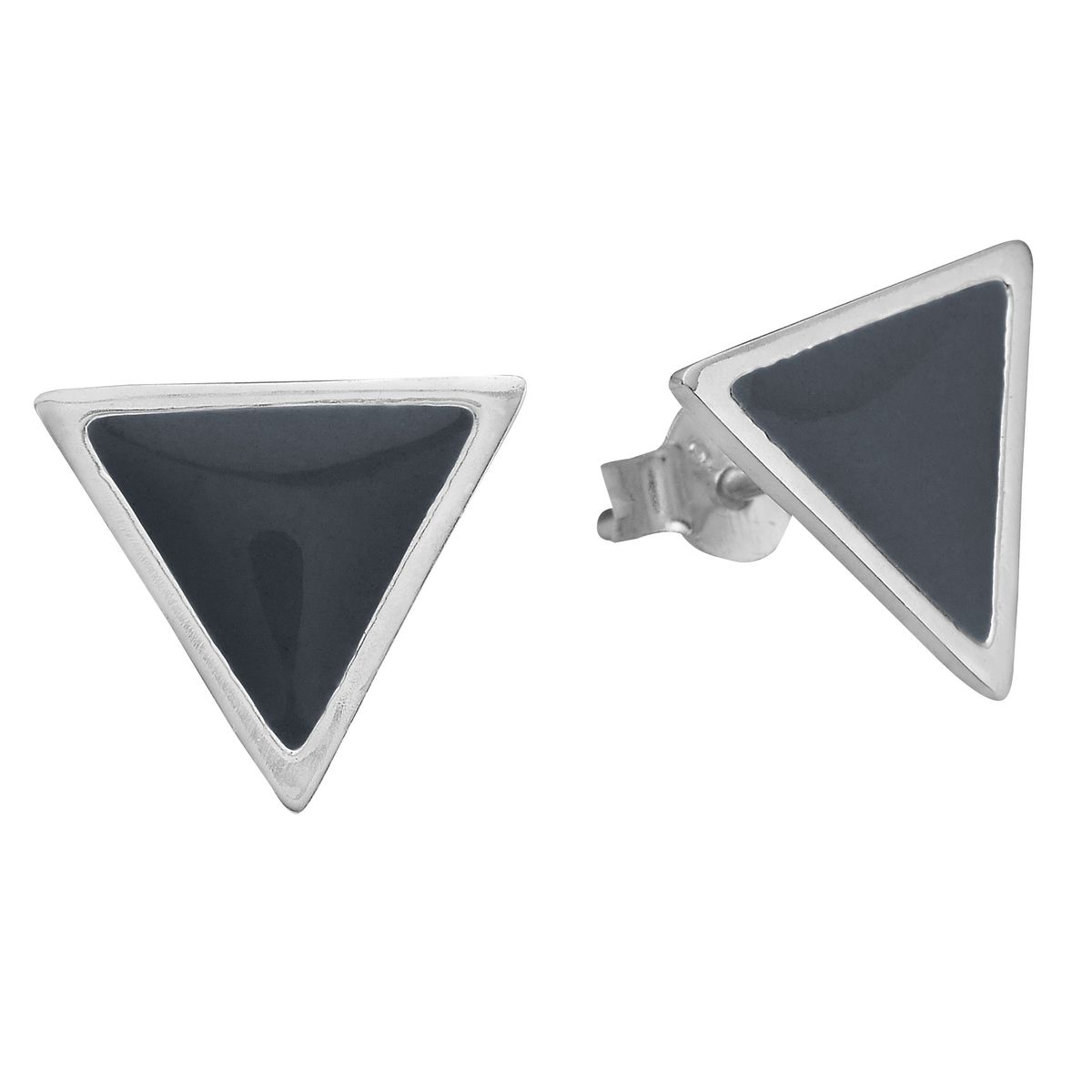 Enamel Triangle Sterling Sølv Ørestikker