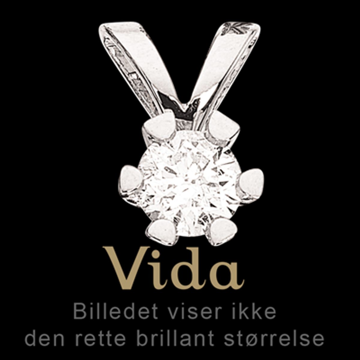 Vida Vedhæng 0,25 ct. i 14 Karat Hvidguld fra Scrouples