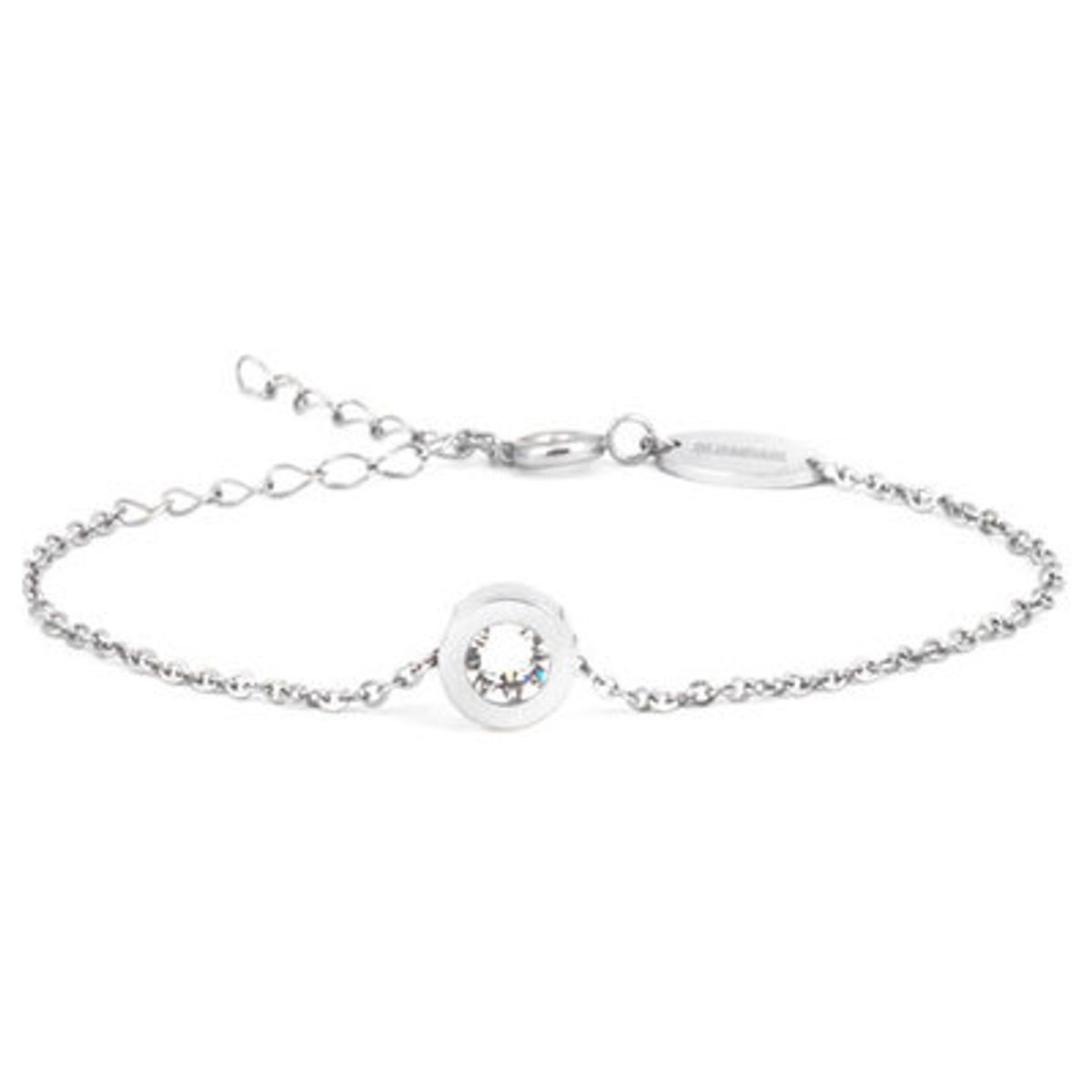 BLOMDAHL GRAND BEZEL CRYSTAL SØLVFARVET ARMBÅND