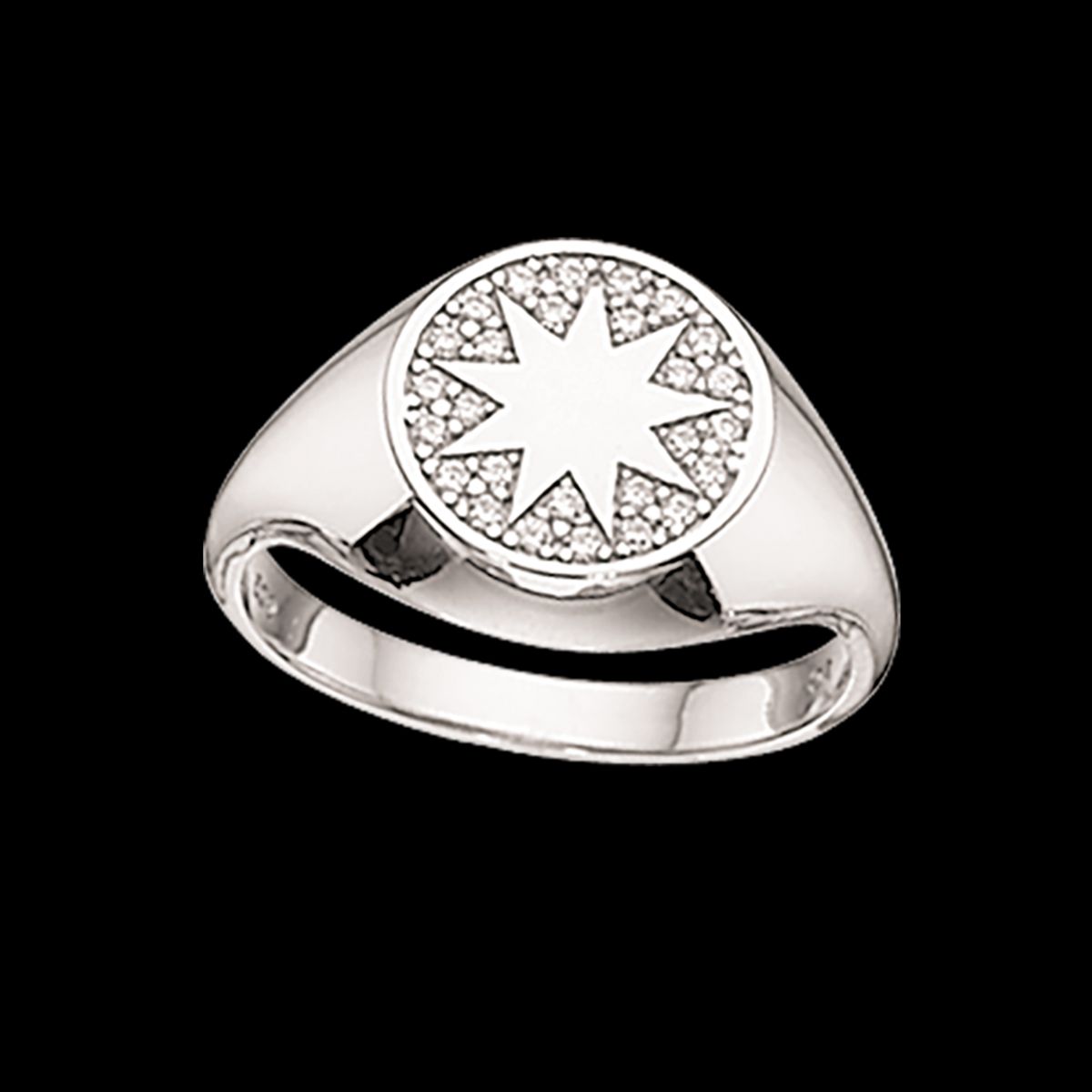 Scrouples Signet Stjerne Sterling Sølv Ring 725142