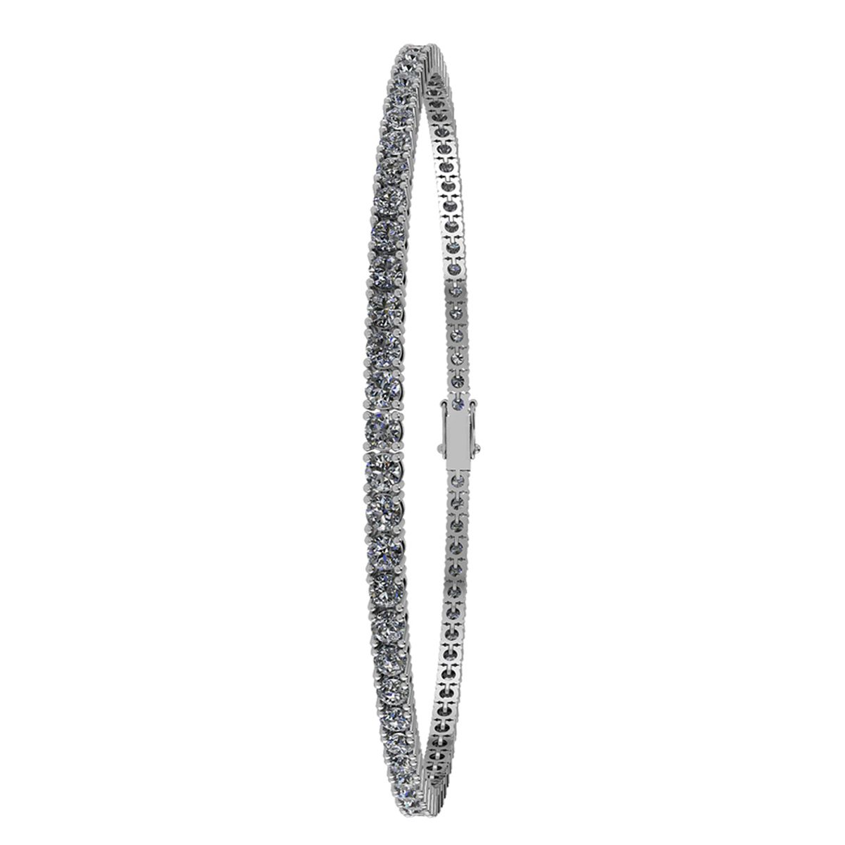 Henrik Ørsnes Design Tennis 14 Karat Hvidguld Armbånd med Brillanter 2,03 Carat TW/SI