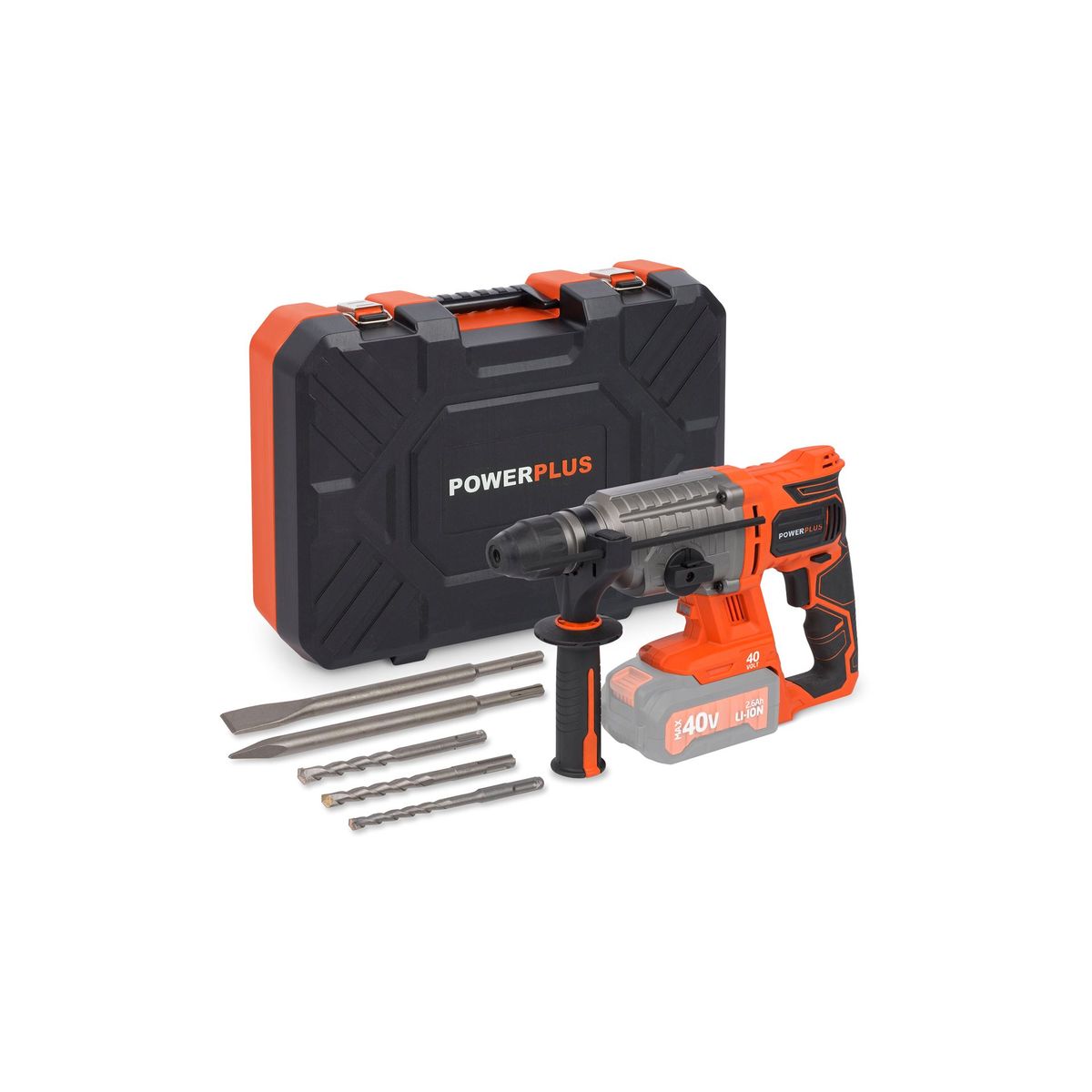 POWDP1570 Borehammer 40 Volt med 5 dele - SOLO