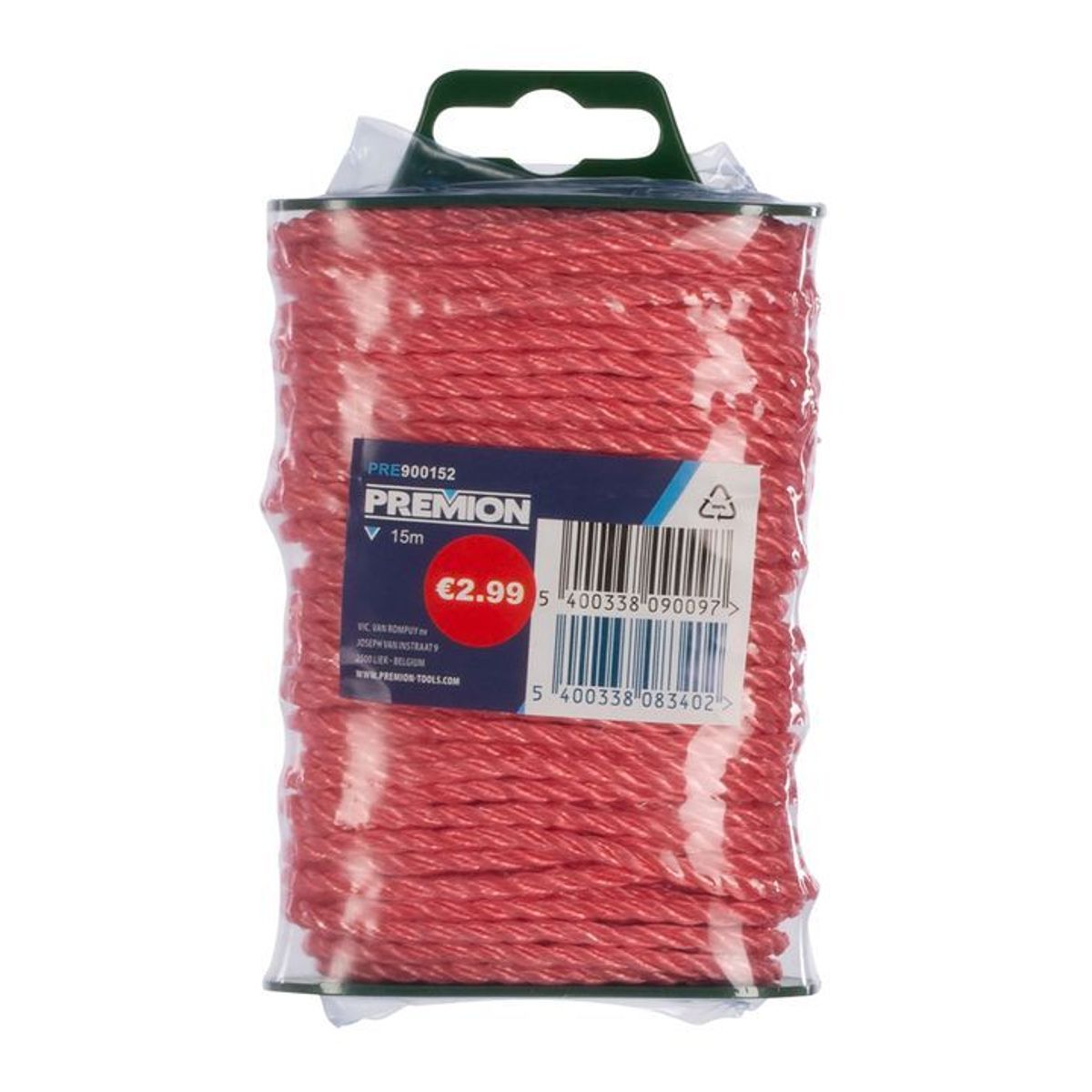 Reb 15 meter Ø 4 mm - farve pink