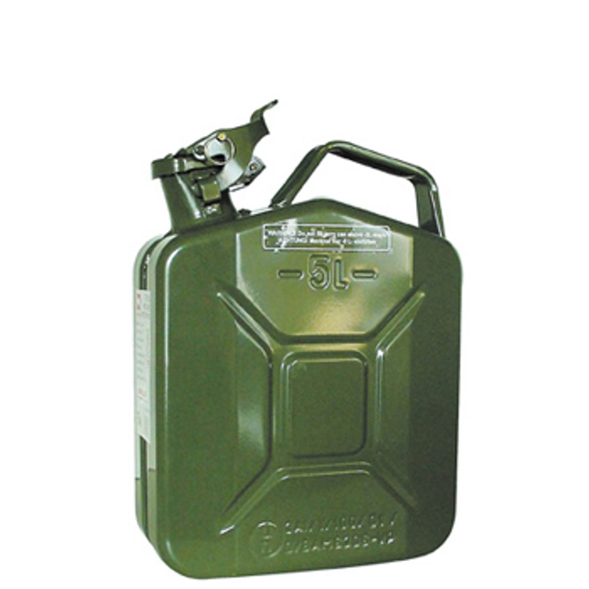 Jerry can 5 liter i metal 0,6 mm - grøn