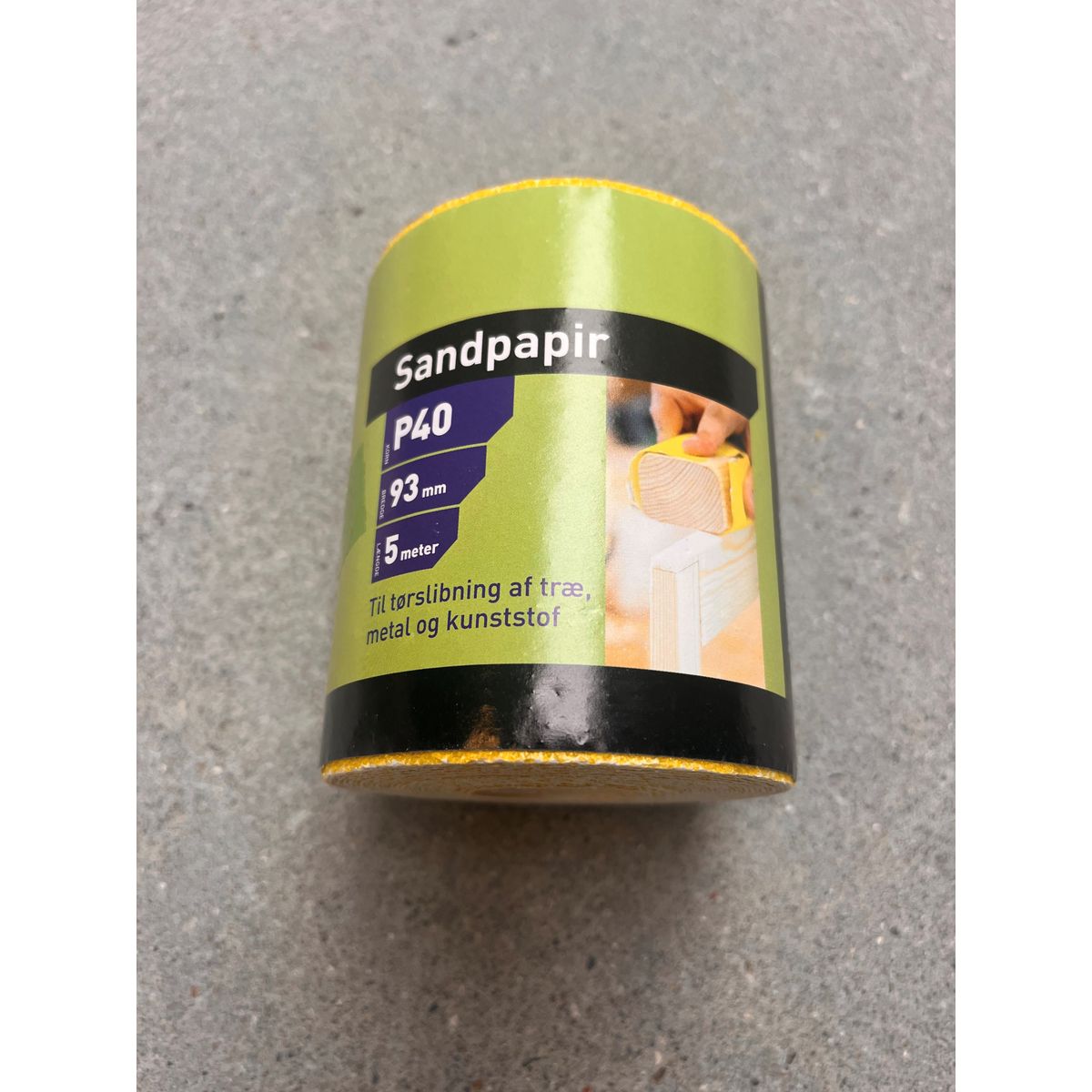 Sandpapir 93 mm x 5 meter korn 40