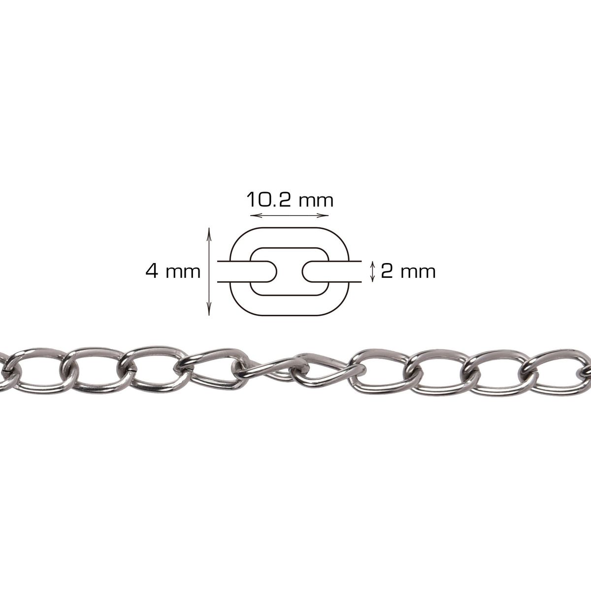 Panserkæde - 2 meter (2,0 mm)