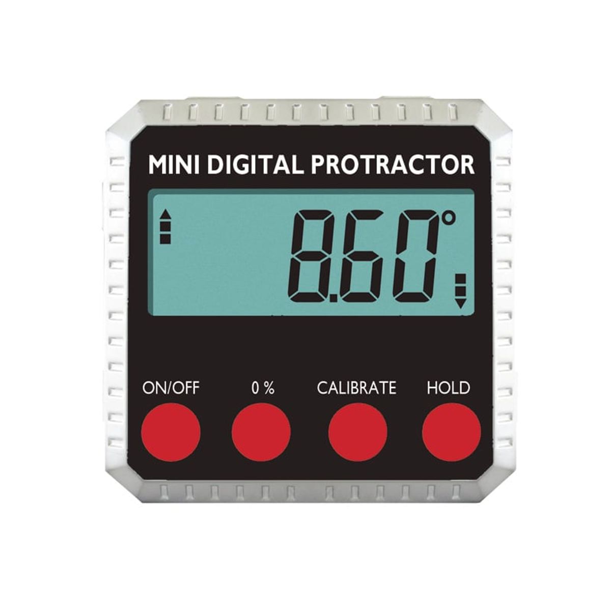 Digital vinkelmåler 4x90 ° 50x50x25 mm med magneter i bunden. Afl. 0,2 °