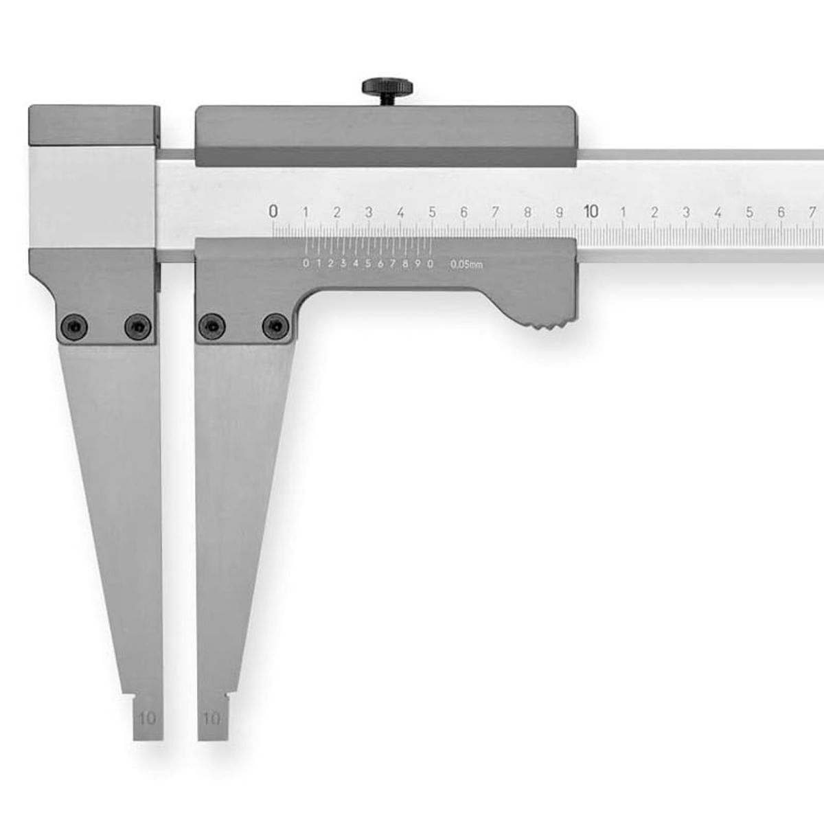 Aluminium værkstedsskydelære 2000x0,05 mm (400 mm kæbe)