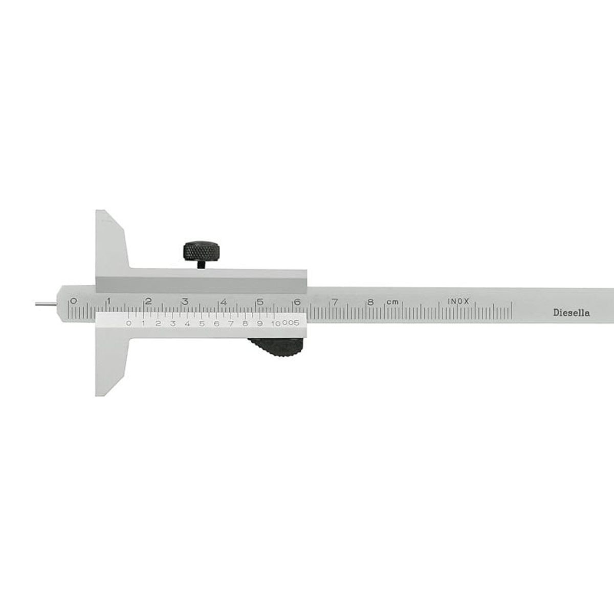 Dybdeskydelære 0- 80 mmx0,05 m. målestift (50 mm bro)