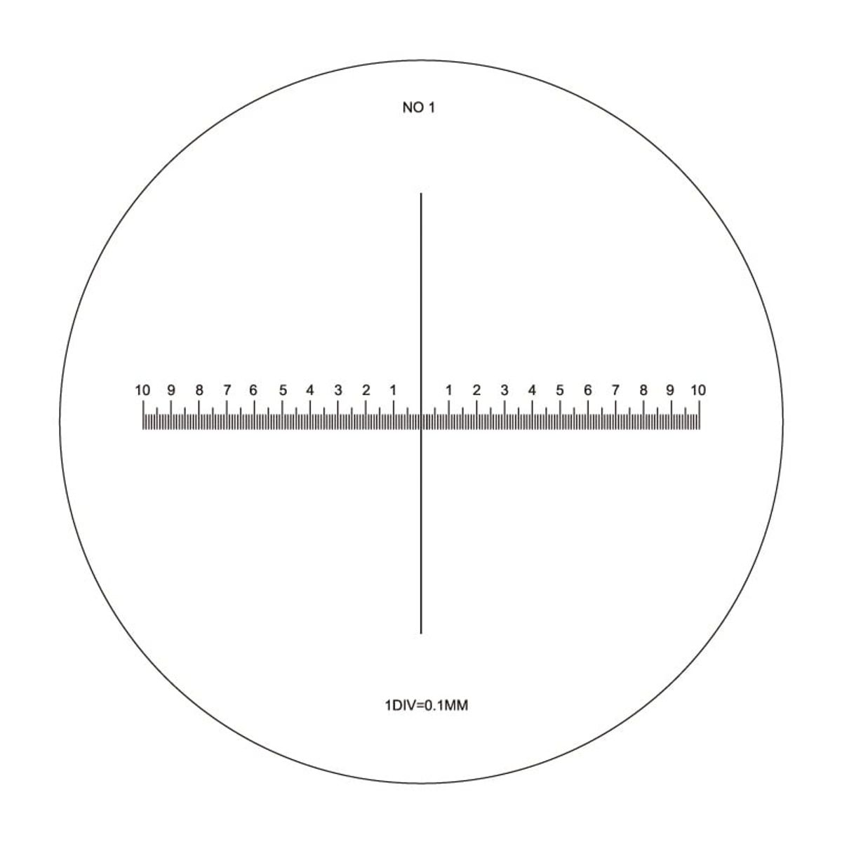 Skala nr. 1 til målelup 10X forstørrelse (art. 15405226)