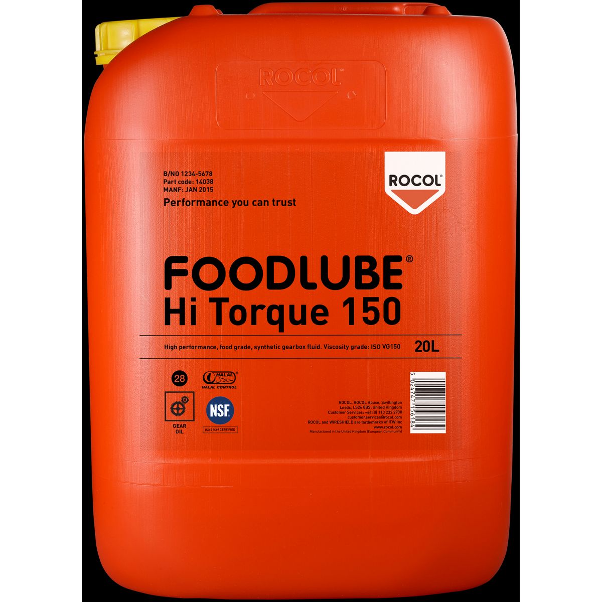 Foodlube Hi-Torque 150 syntetisk gearolie 20ltr