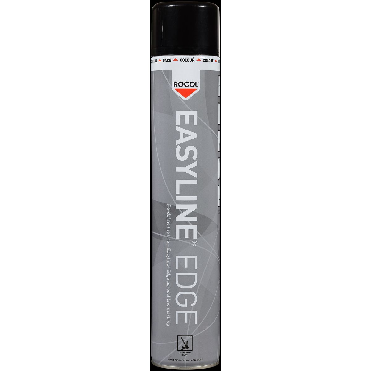 Stribemaling Rocol Easyline Edge sort 750ml