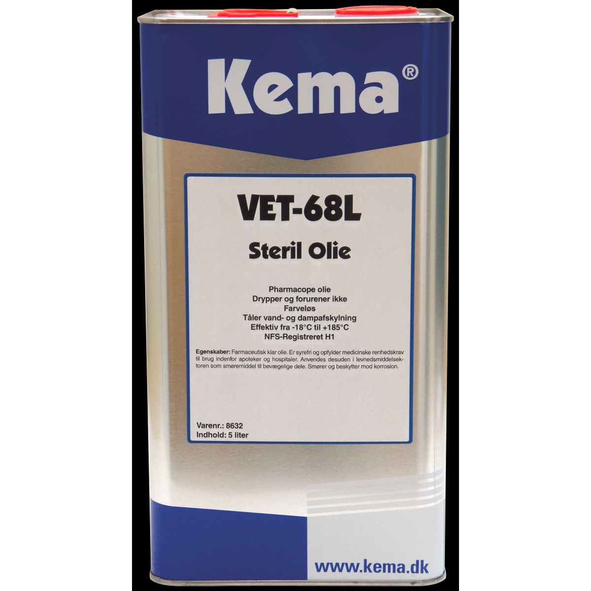 Kema steril olie VET-68L 5 ltr