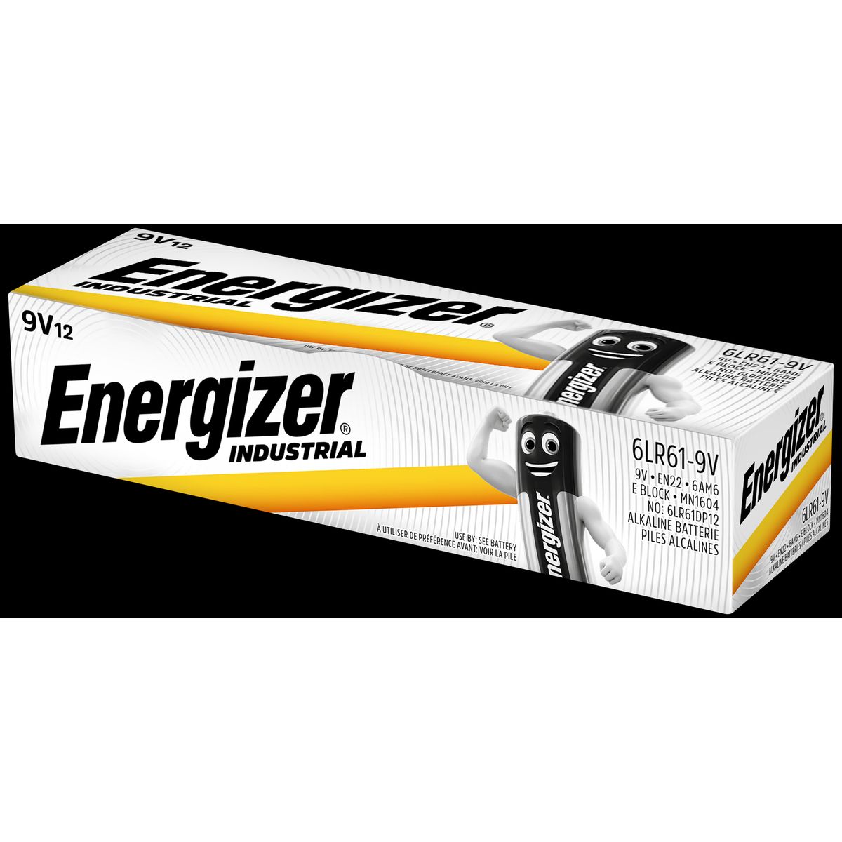 Energizer Industrial batteri 6LR61 9V, 12stk