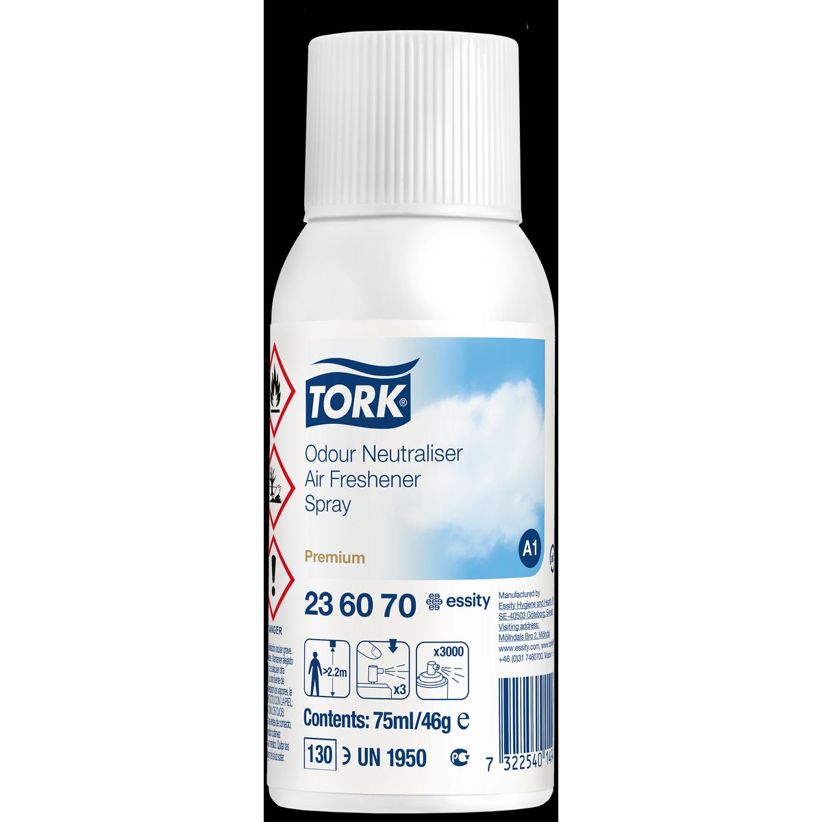 Tork luftfrisker Premium m/parfume spray, 12Ã75ml