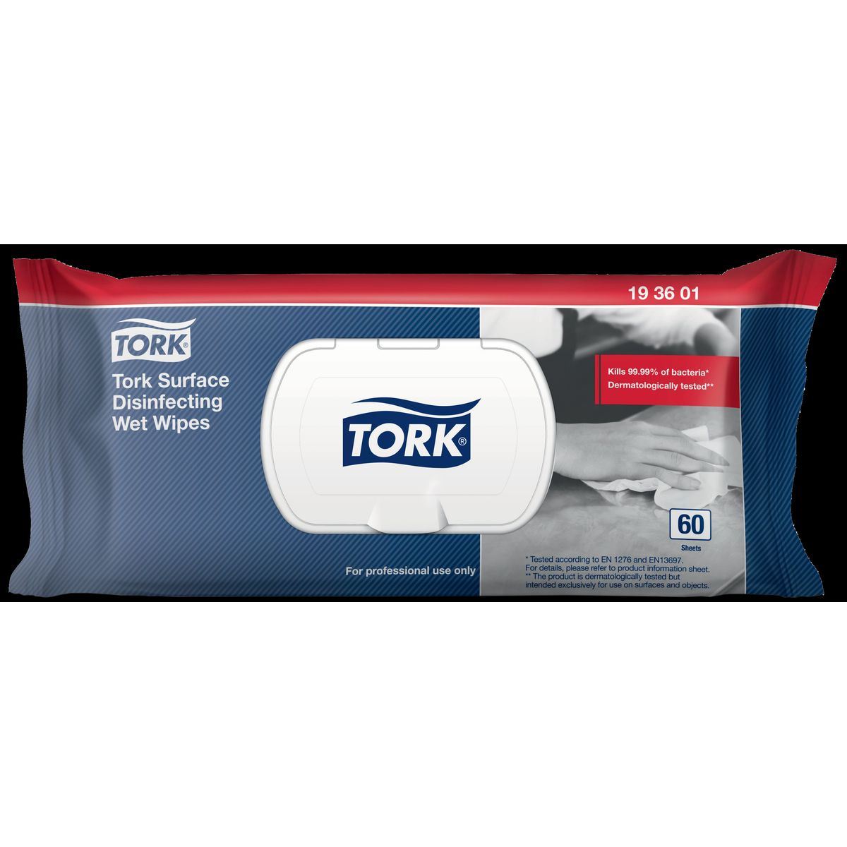 Tork Wet Wipes t/overfladedesinficering, 12Ã60stk