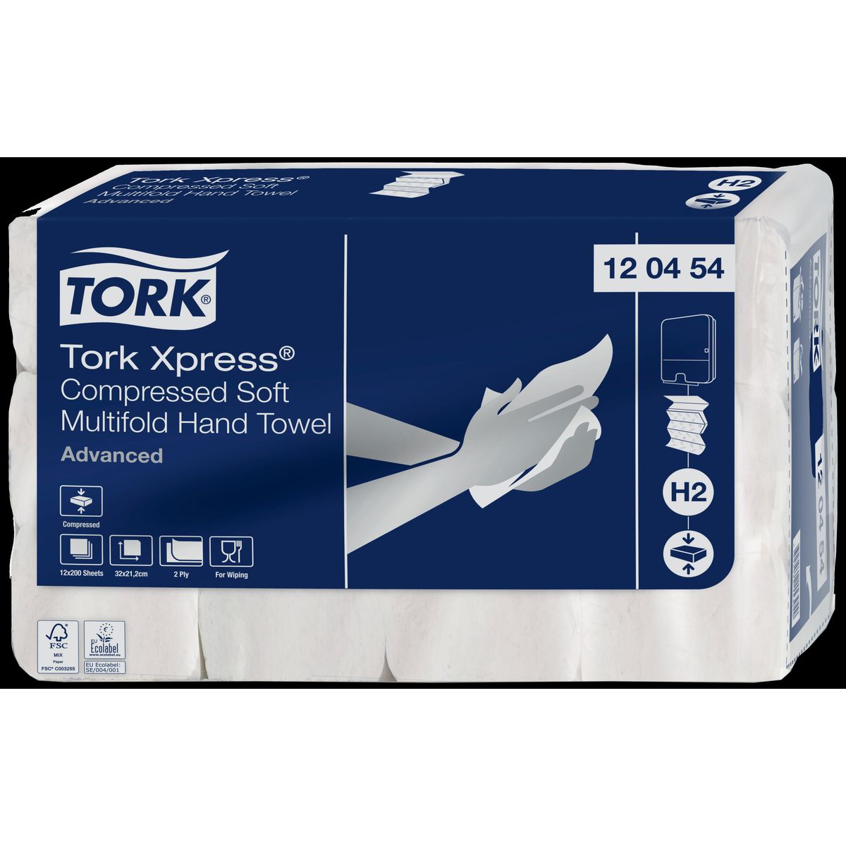 Tork håndklædeark Xpress Adv. H2 FSC, 12pkÃ200stk