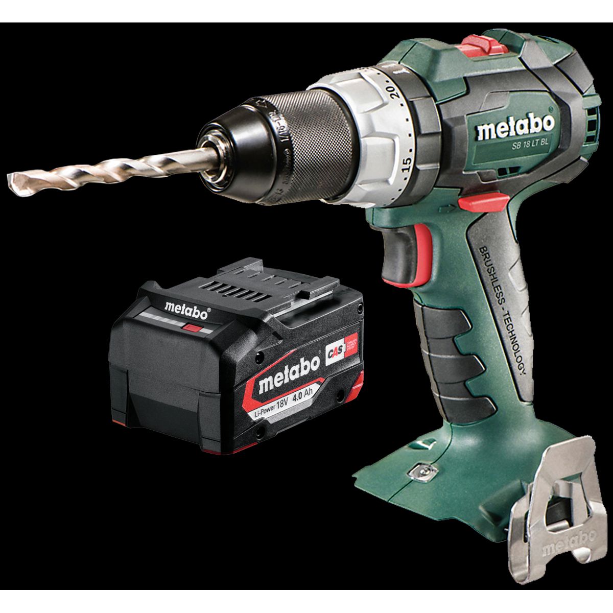 Metabo sampak: SB18 LT BL solo + batteri 18V/4,0Ah