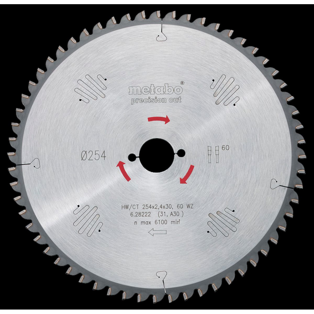 Rundsavklinge til træ 160Ã1,6Ã16mm HW/CT Z24 WZ