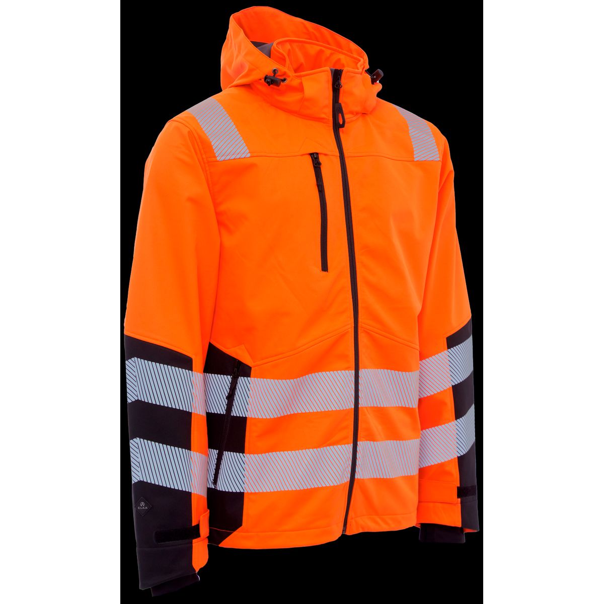 Hi-vis softshelljakke recycled 116503R orange Str. XS