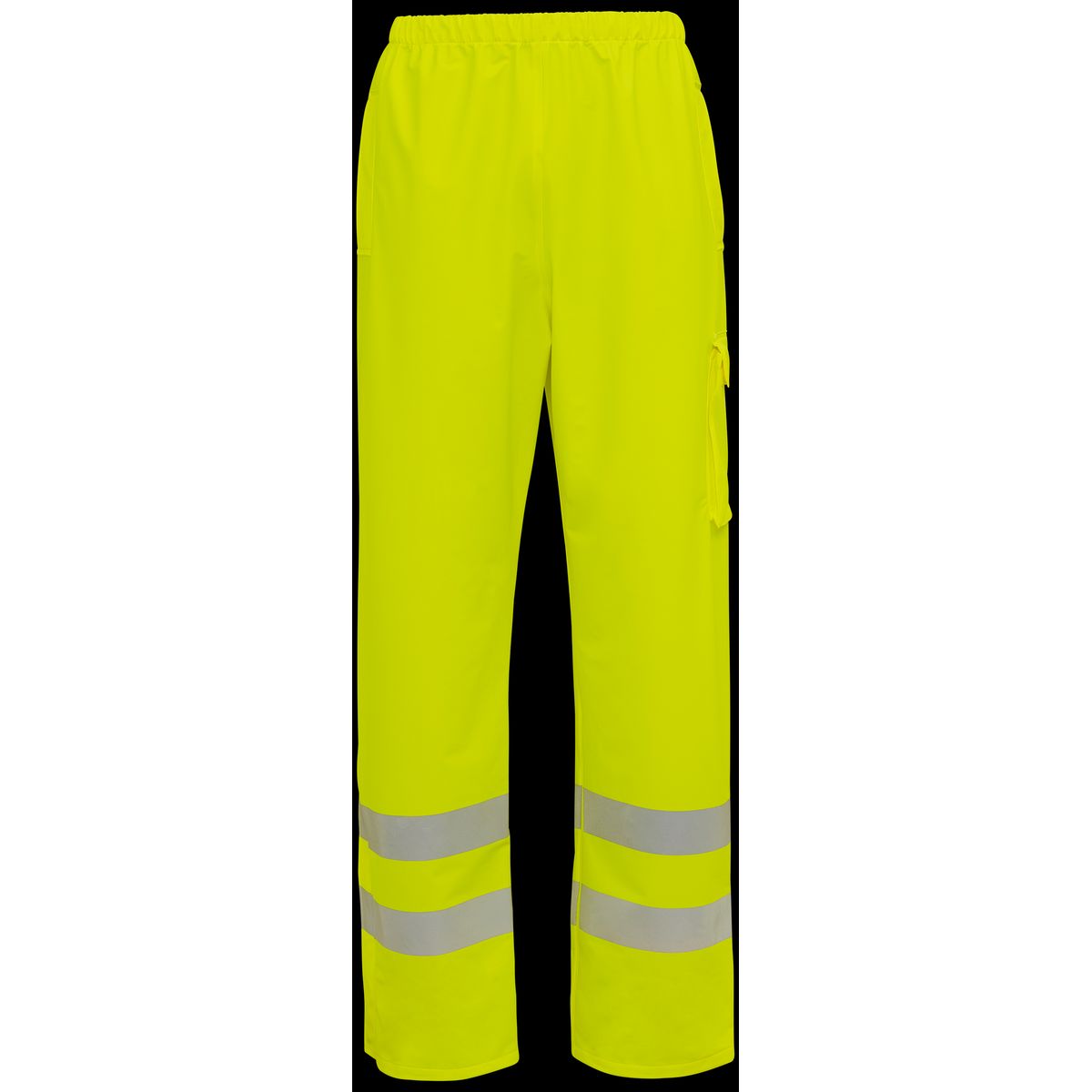 Hi-vis taljeregnbuks m/ lomme 022401R gul Str. 5XL