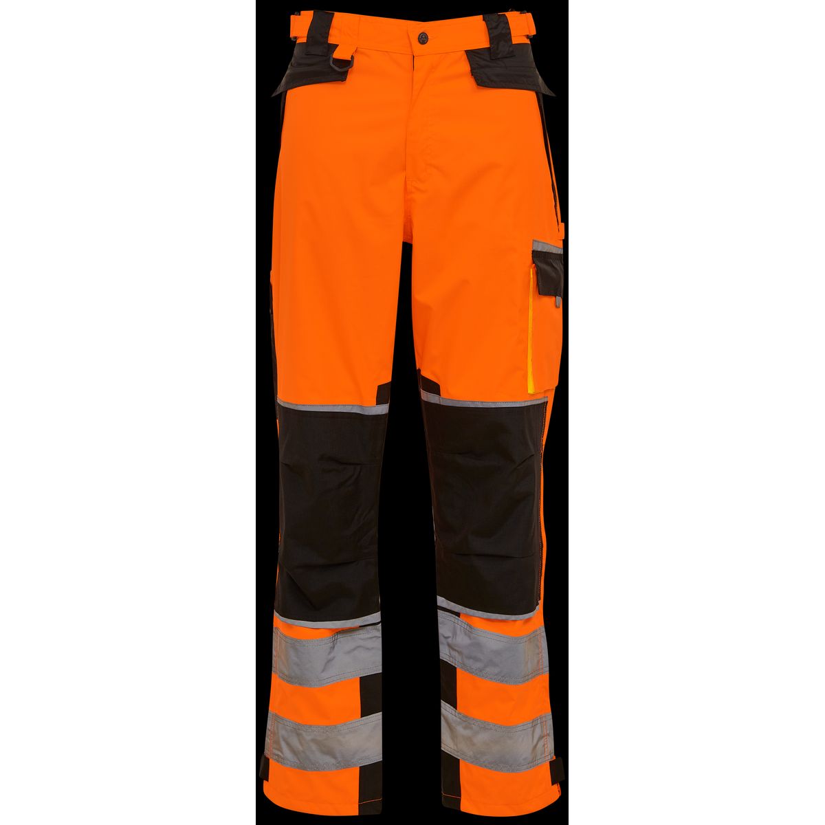 Hi-vis bukser 082404R orange/sort Str. L