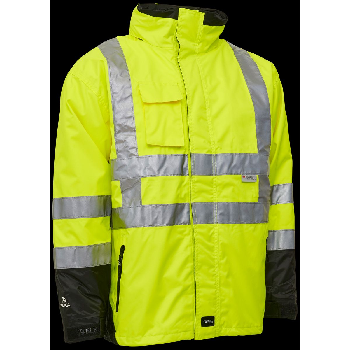 Hi-vis arbejdsjakke 2-i-1 086100R gul/sort Str. XL