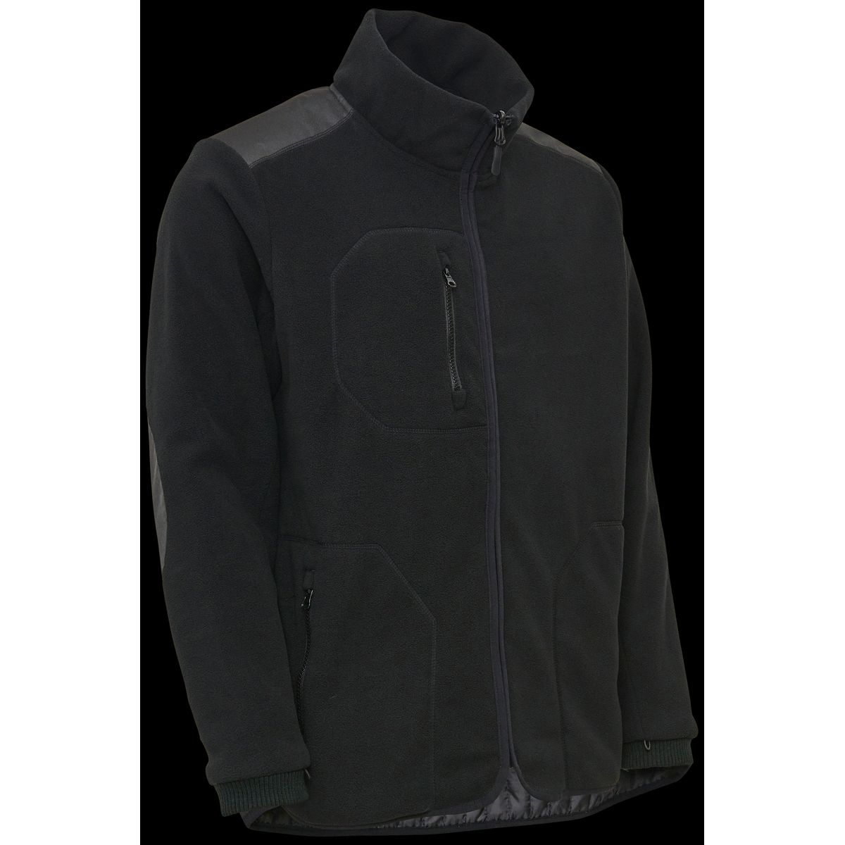 Fleece zip-in jakke 150014 sort Str. L