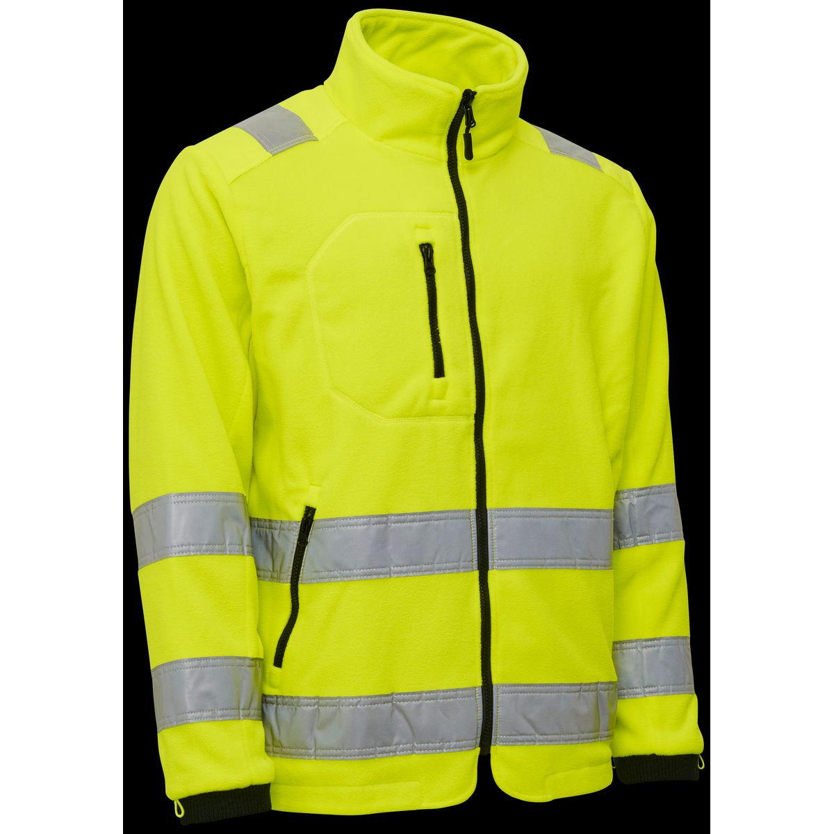 Hi-vis fleecejakke zip-in 150014R gul Str. 2XL